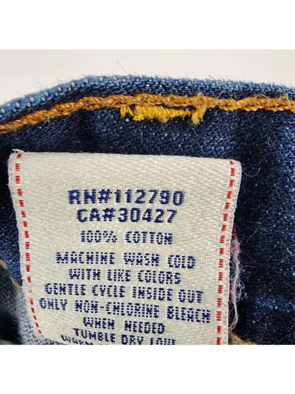 True Religion Jeans Mens 38 Ricky Flap Straight Blue M24859P43 Altered Hem Waist